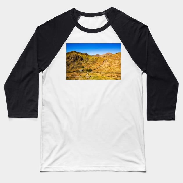 Snowdon summit from the viewpoint on A498 Baseball T-Shirt by dasantillo